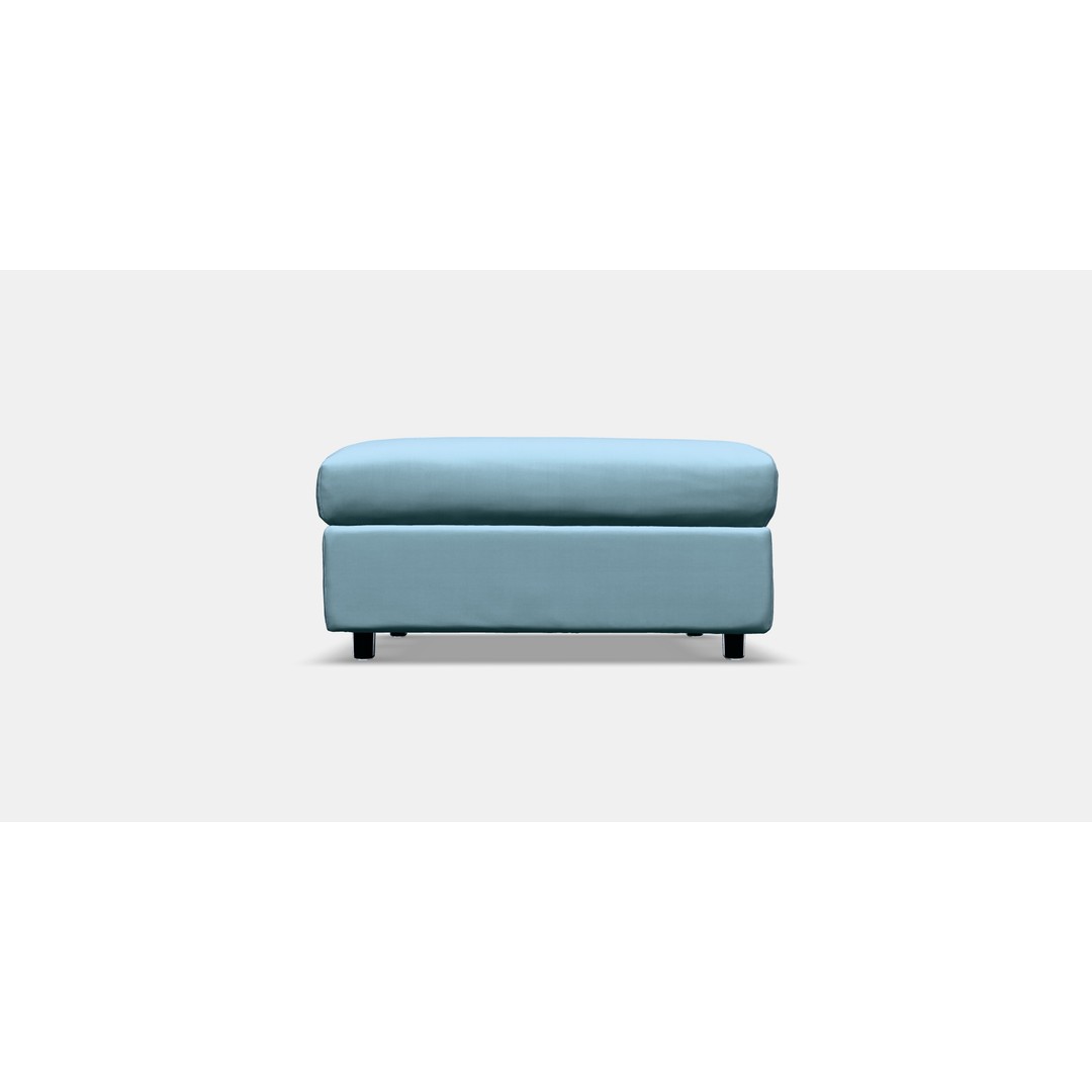 VIMLE Footstool 3D Model – Low Poly Storage Ottoman, FBX - View 10
