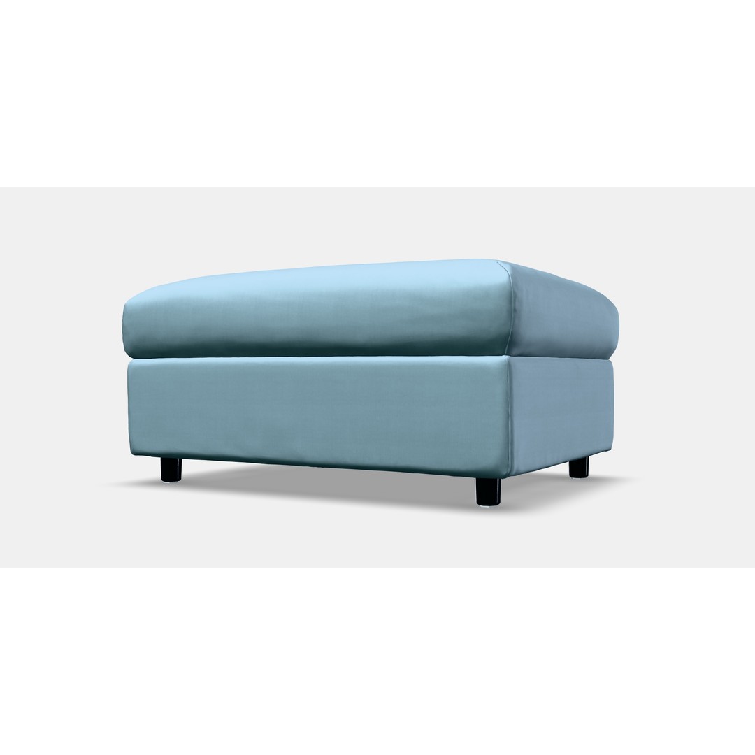 VIMLE Footstool 3D Model – Low Poly Storage Ottoman, FBX - View 13