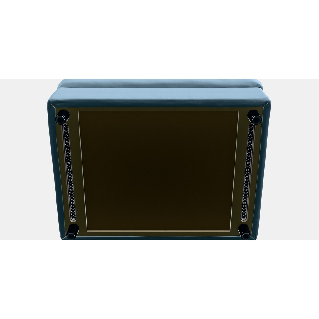 VIMLE Footstool 3D Model – Low Poly Storage Ottoman, FBX - View 14