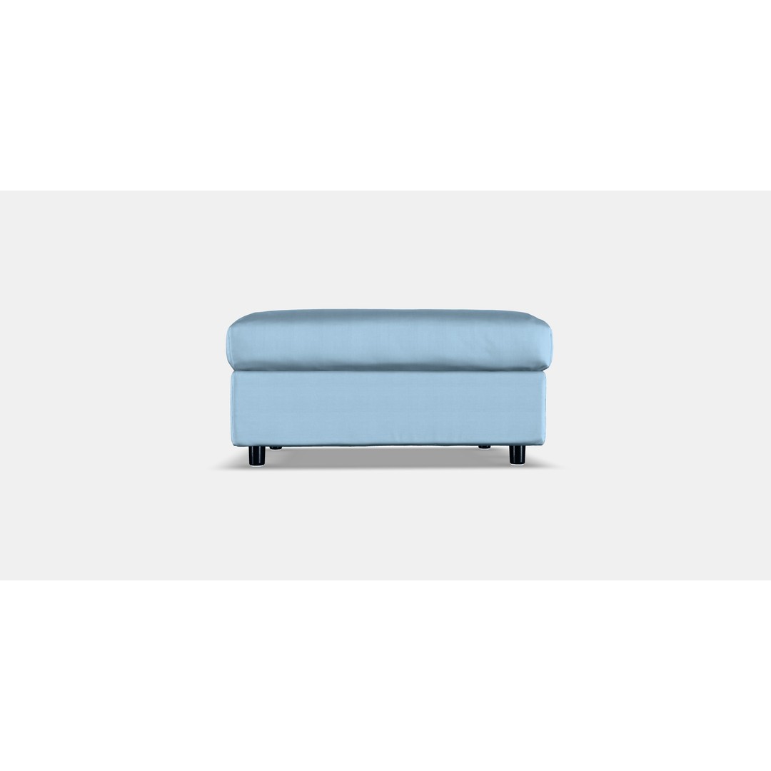 VIMLE Footstool 3D Model – Low Poly Storage Ottoman, FBX - View 15