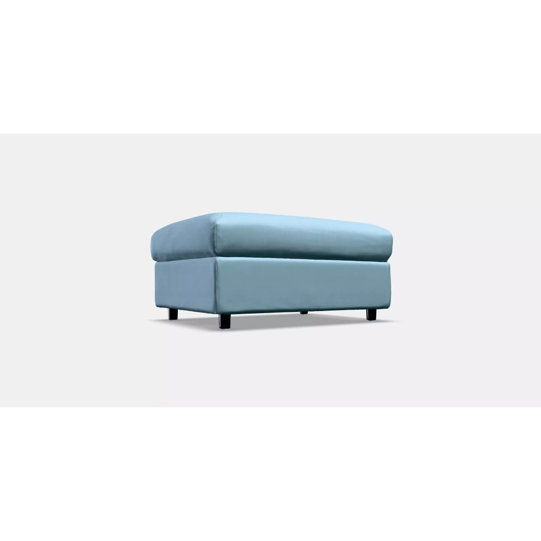 VIMLE Footstool 3D Model – Low Poly Storage Ottoman, FBX - View 2