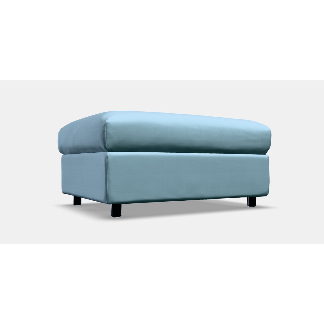 VIMLE Footstool 3D Model – Low Poly Storage Ottoman, FBX - View 9