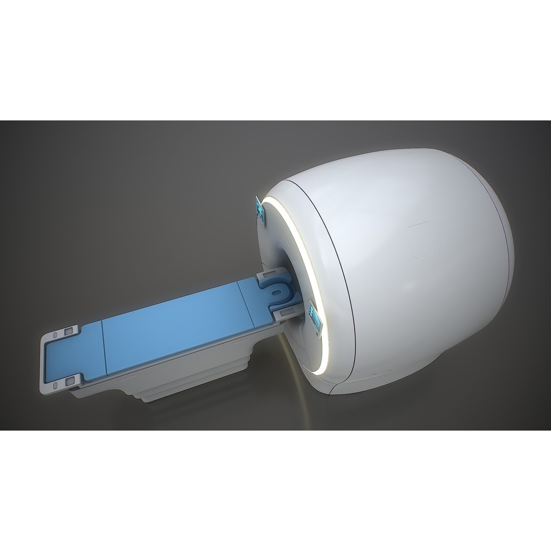 MRI Scanner 3D Model – Low Poly PBR Asset for Games, FBX, OBJ - View 11