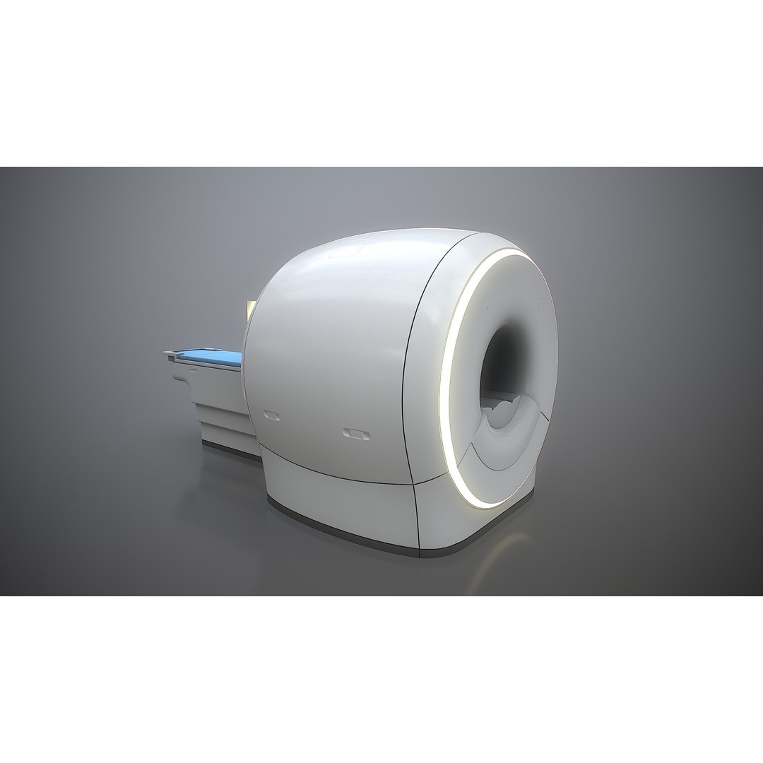 MRI Scanner 3D Model – Low Poly PBR Asset for Games, FBX, OBJ - View 12