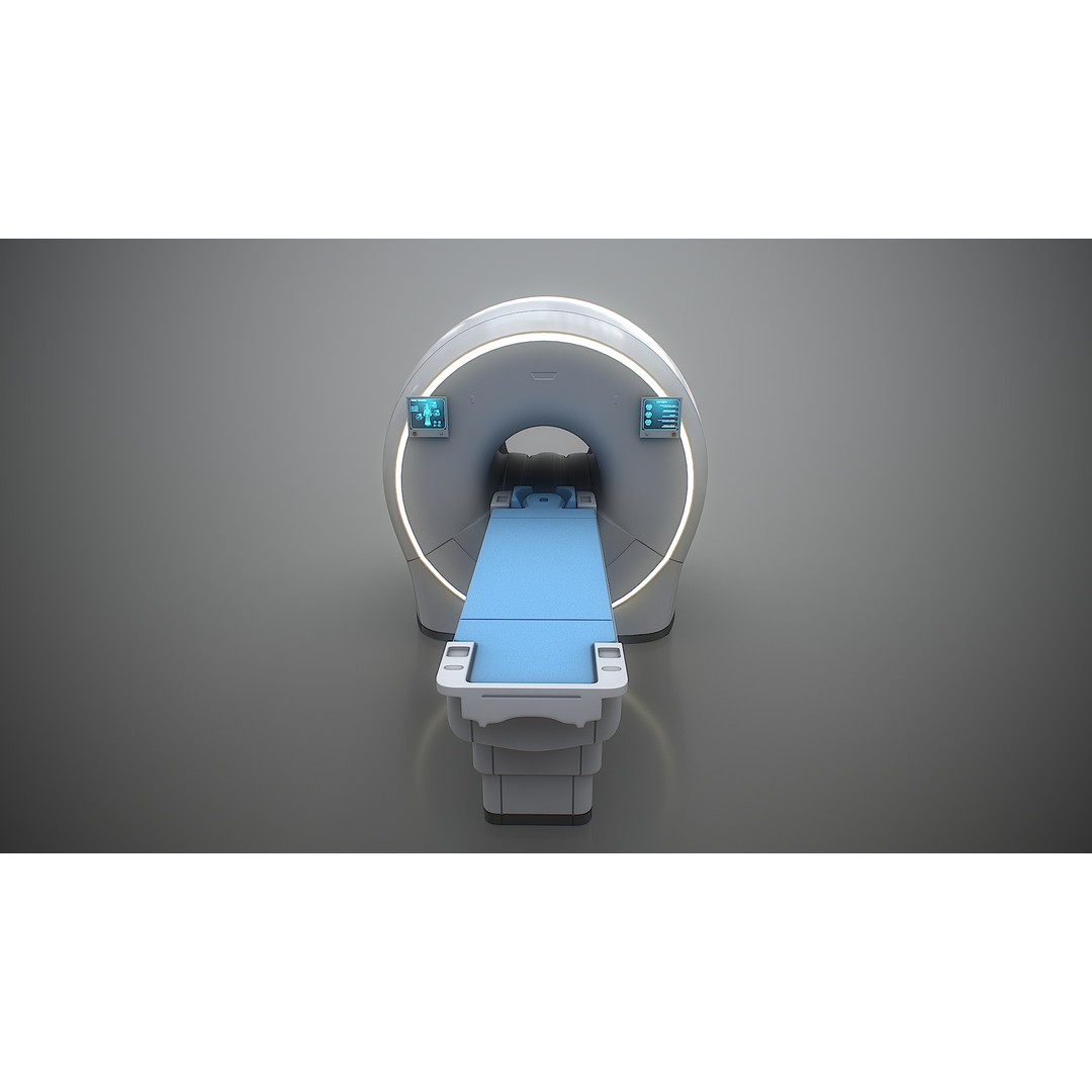 MRI Scanner 3D Model – Low Poly PBR Asset for Games, FBX, OBJ - View 14
