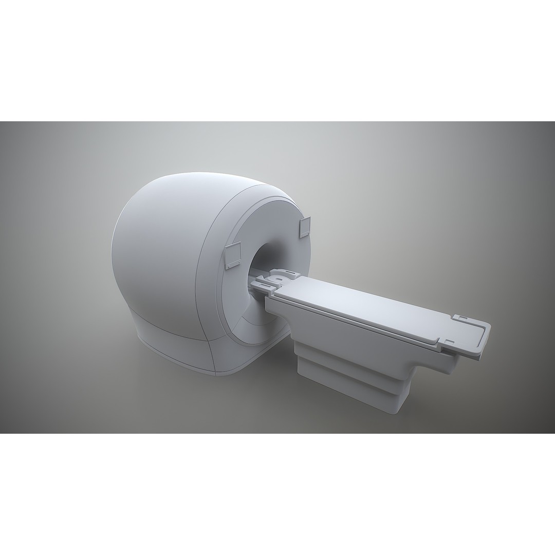 MRI Scanner 3D Model – Low Poly PBR Asset for Games, FBX, OBJ - View 16