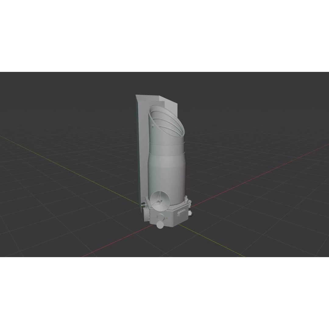 Space Telescope 3D Model – Low Poly PBR Asset, FBX, OBJ, Blender - View 13
