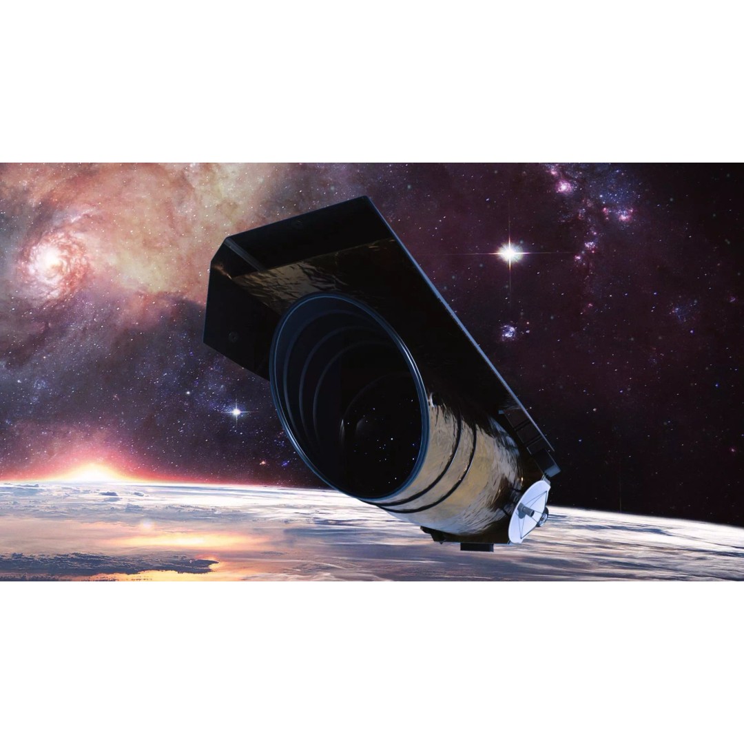 Space Telescope 3D Model – Low Poly PBR Asset, FBX, OBJ, Blender - View 2