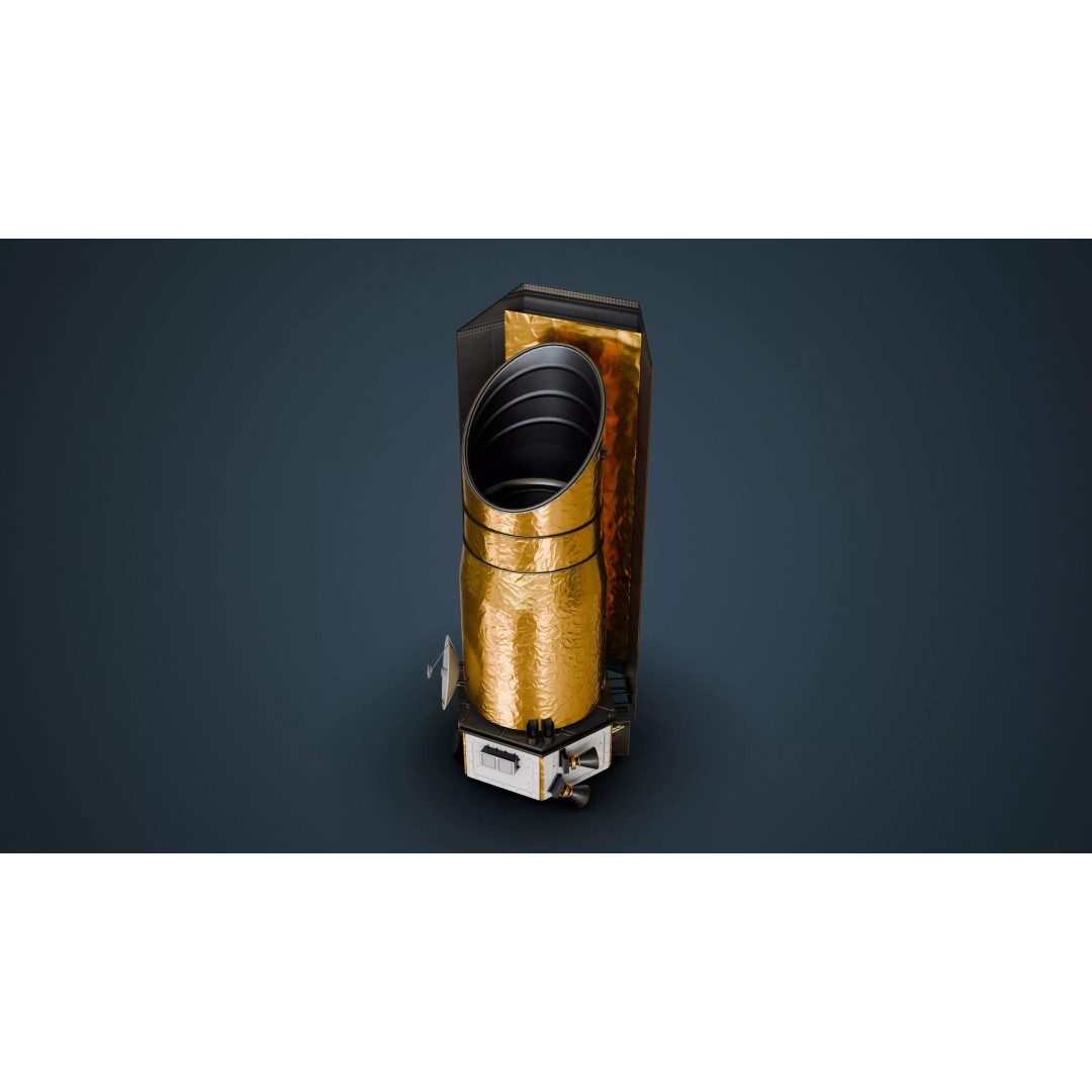 Space Telescope 3D Model – Low Poly PBR Asset, FBX, OBJ, Blender - View 5
