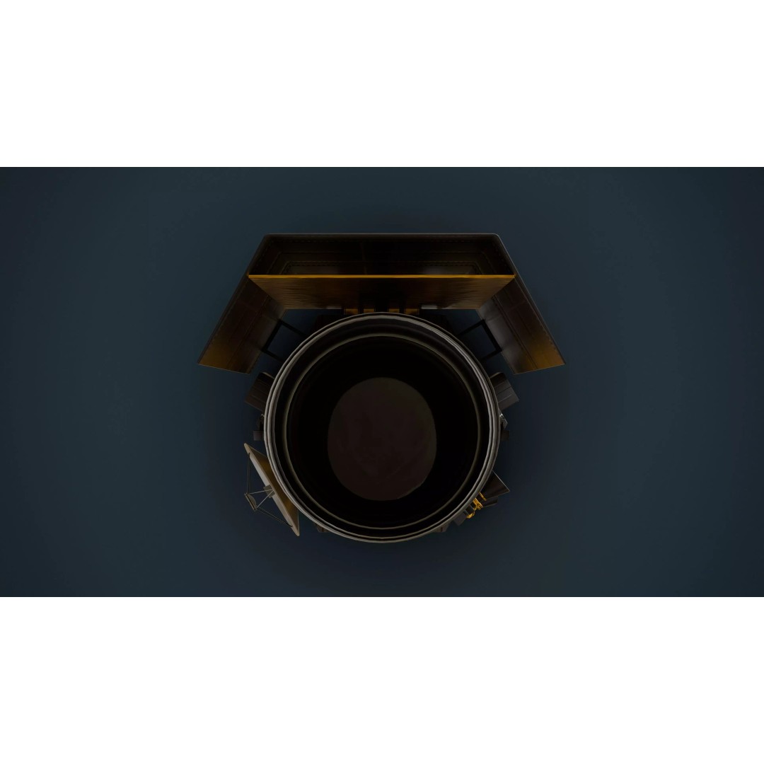 Space Telescope 3D Model – Low Poly PBR Asset, FBX, OBJ, Blender - View 6