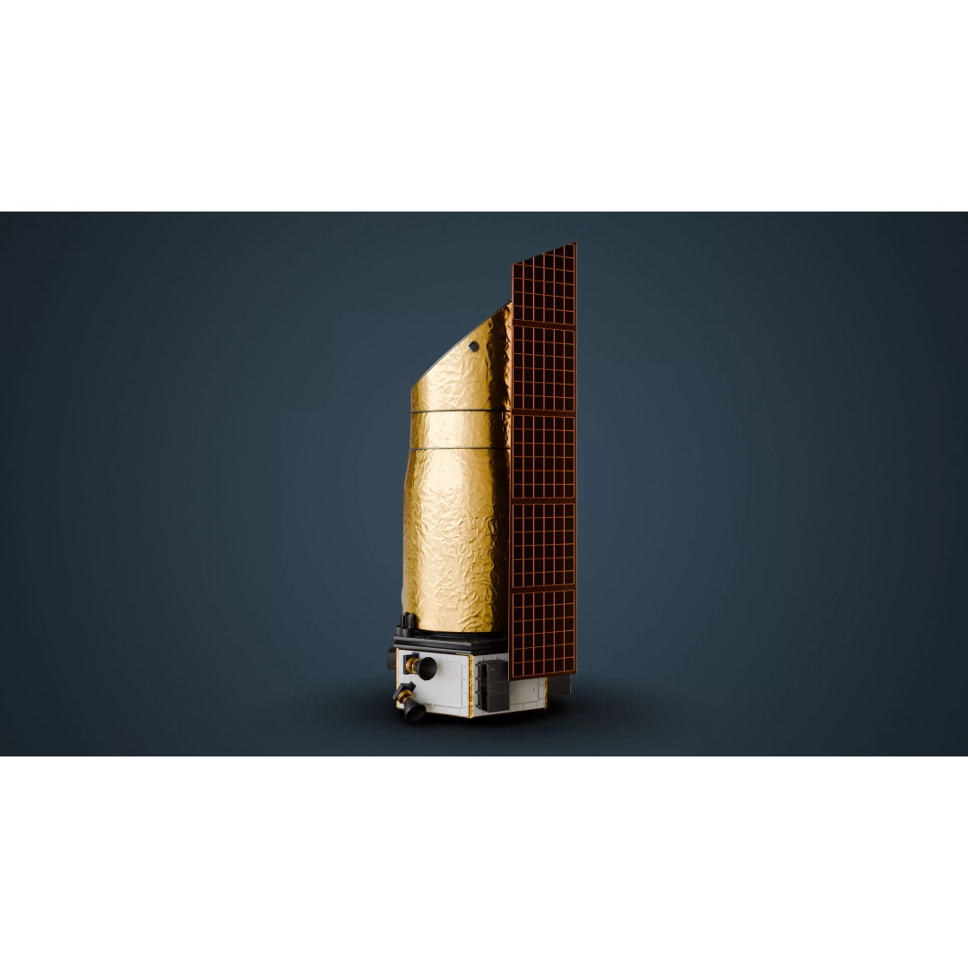 Space Telescope 3D Model – Low Poly PBR Asset, FBX, OBJ, Blender - View 8