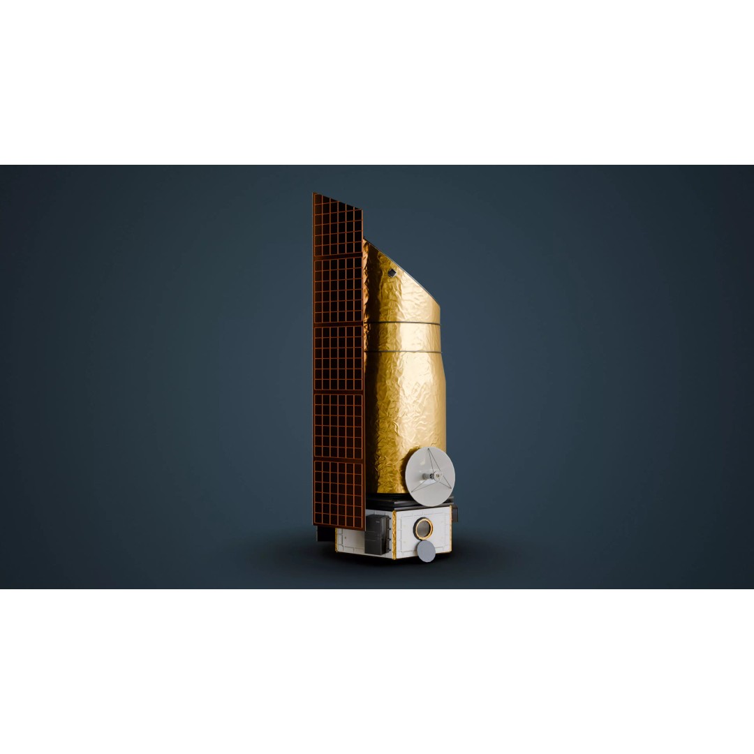 Space Telescope 3D Model – Low Poly PBR Asset, FBX, OBJ, Blender - View 9