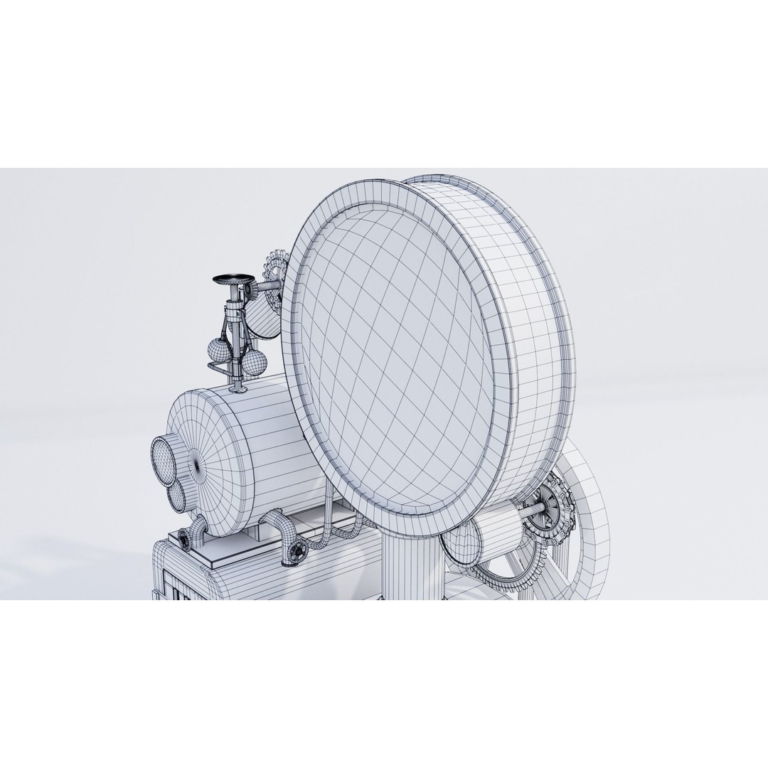 Steampunk Clock 3D Model – PBR Furniture Asset, Blender, FBX, OBJ - View 14