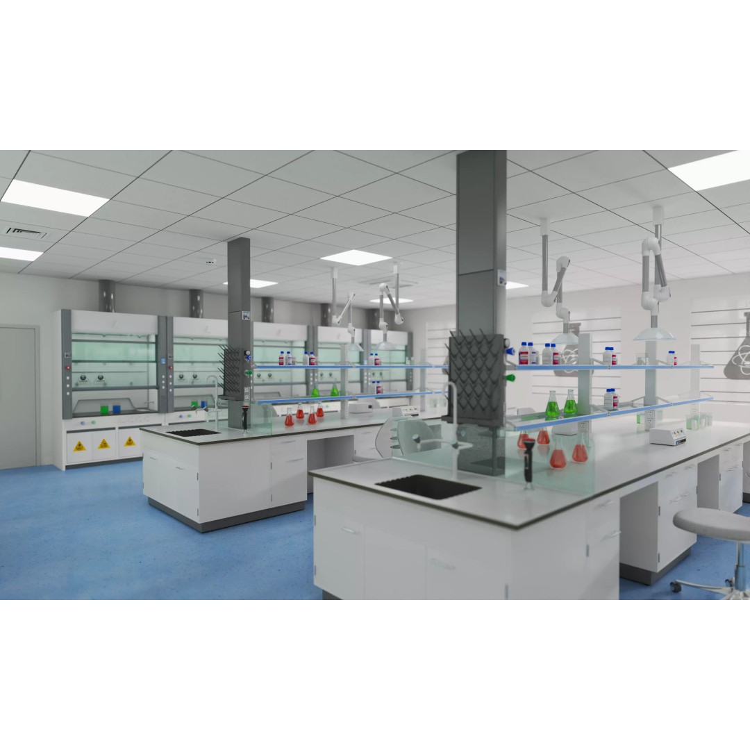 Large-Scale Scientific Research Laboratory 3D Model – PBR Interior Scene, FBX, OBJ - View 11