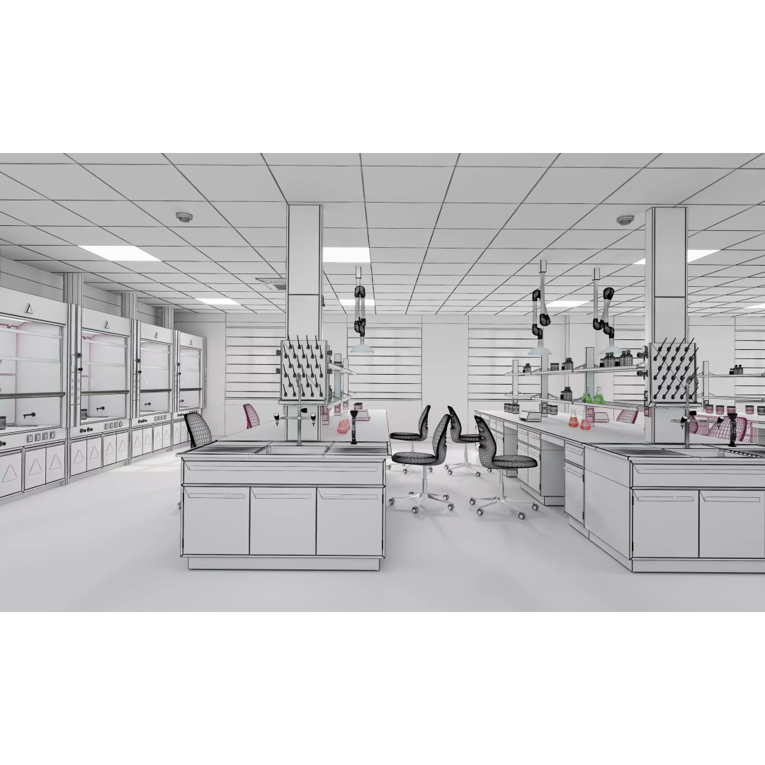 Large-Scale Scientific Research Laboratory 3D Model – PBR Interior Scene, FBX, OBJ - View 15