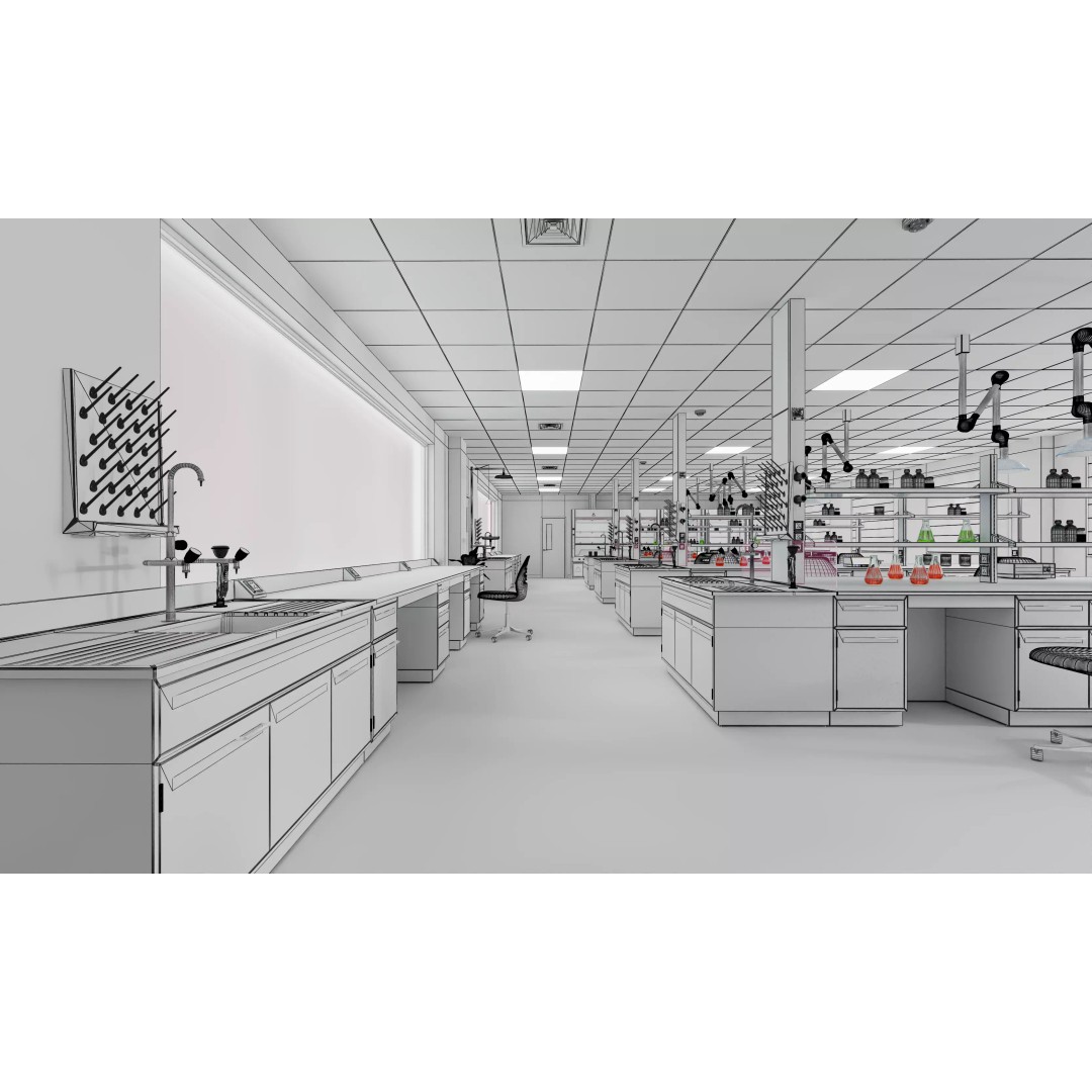 Large-Scale Scientific Research Laboratory 3D Model – PBR Interior Scene, FBX, OBJ - View 19