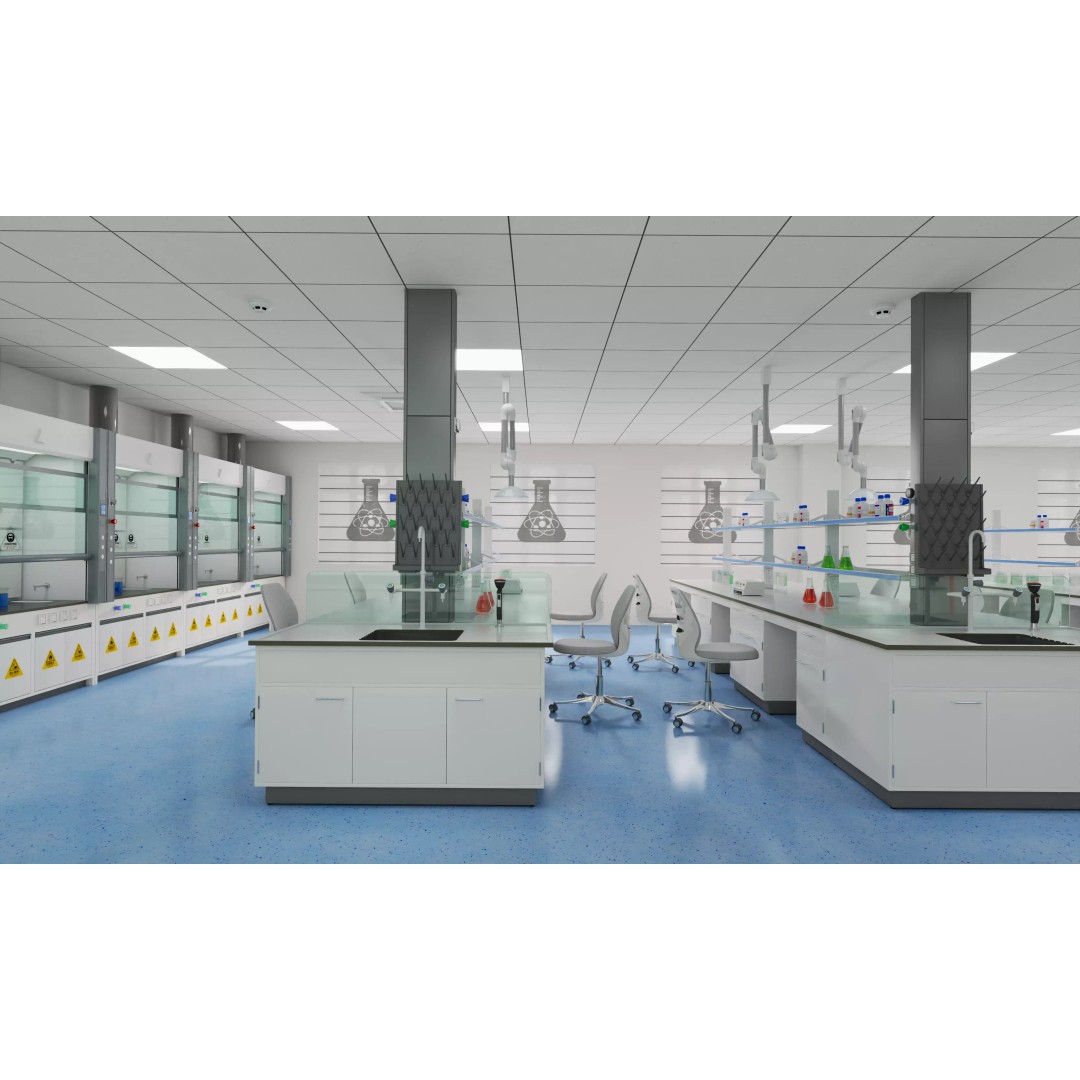 Large-Scale Scientific Research Laboratory 3D Model – PBR Interior Scene, FBX, OBJ - View 2