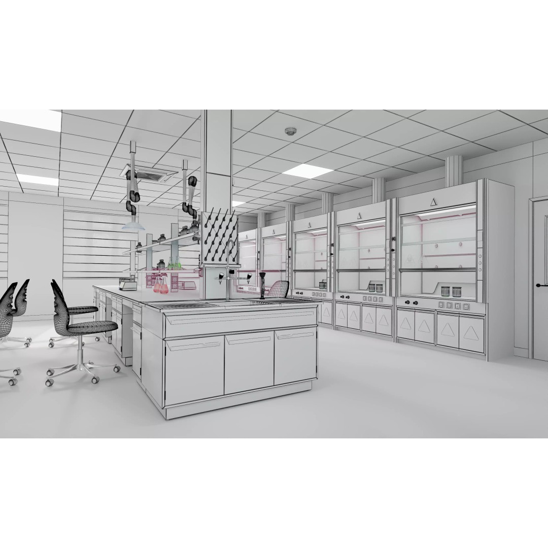 Large-Scale Scientific Research Laboratory 3D Model – PBR Interior Scene, FBX, OBJ - View 20