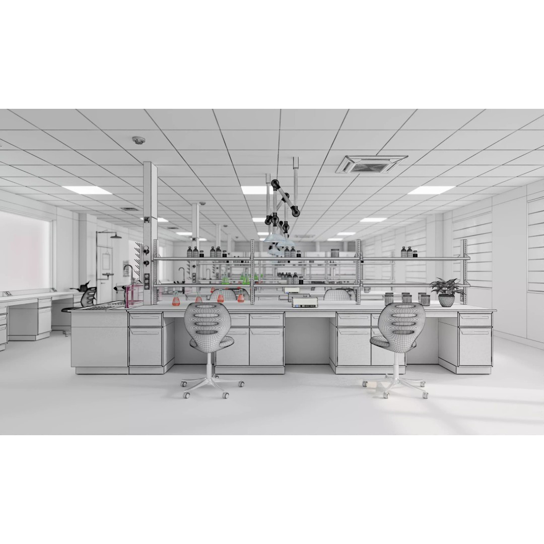 Large-Scale Scientific Research Laboratory 3D Model – PBR Interior Scene, FBX, OBJ - View 21