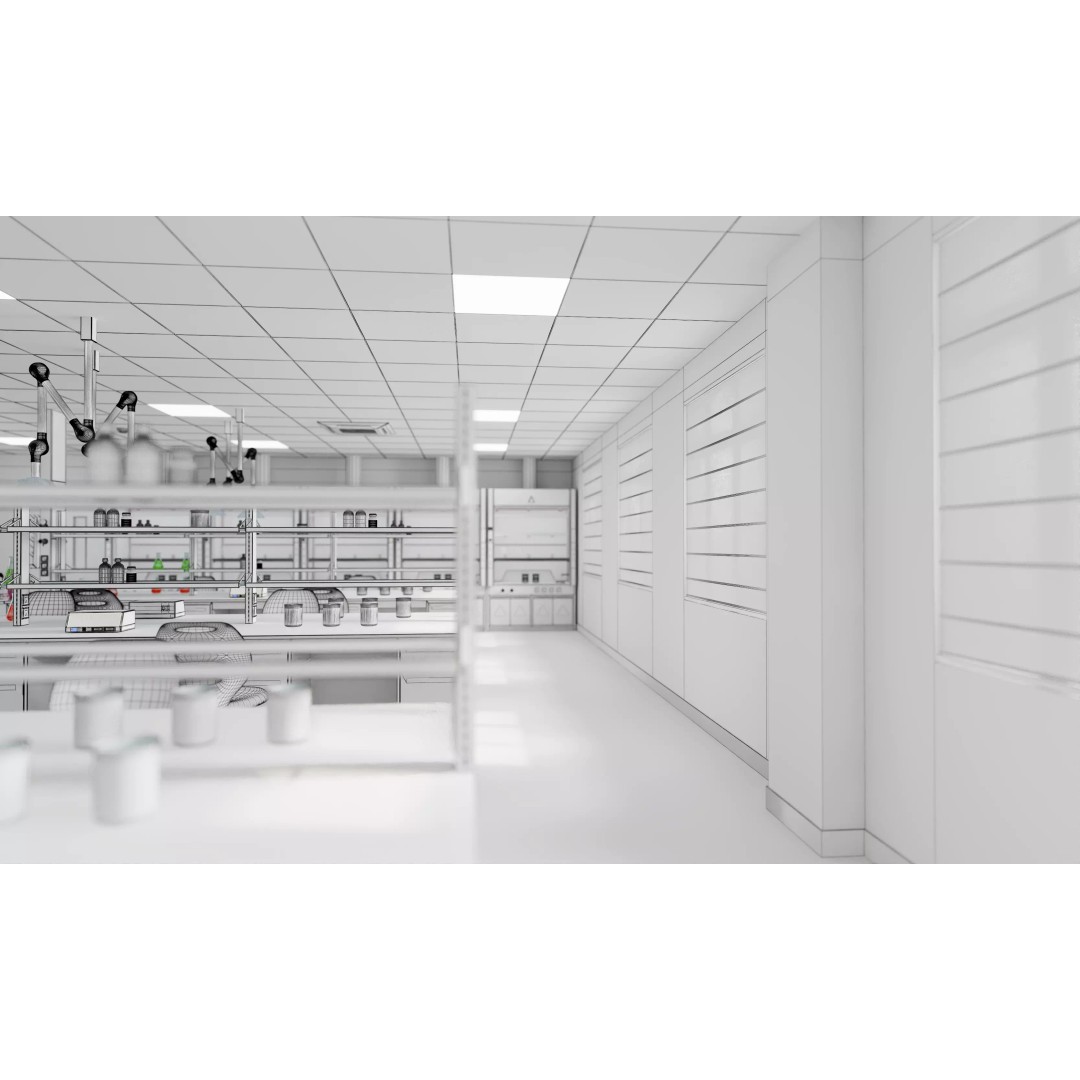 Large-Scale Scientific Research Laboratory 3D Model – PBR Interior Scene, FBX, OBJ - View 23