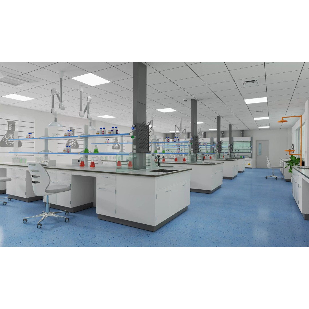 Large-Scale Scientific Research Laboratory 3D Model – PBR Interior Scene, FBX, OBJ - View 3