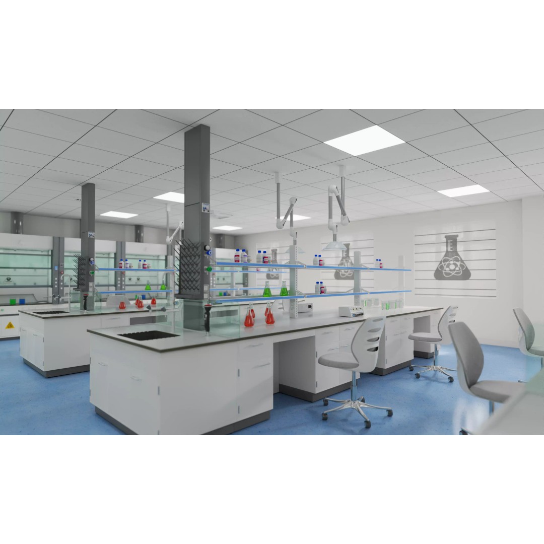 Large-Scale Scientific Research Laboratory 3D Model – PBR Interior Scene, FBX, OBJ - View 9