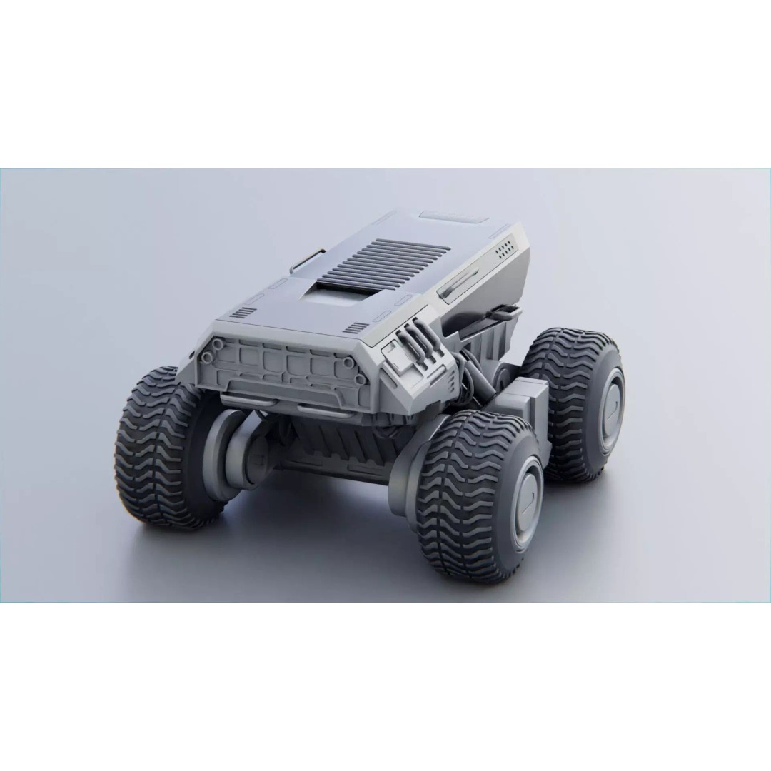 CYBER TRUCK X-500 3D Model – Rigged Sci-Fi Vehicle, Blender, FBX - View 10