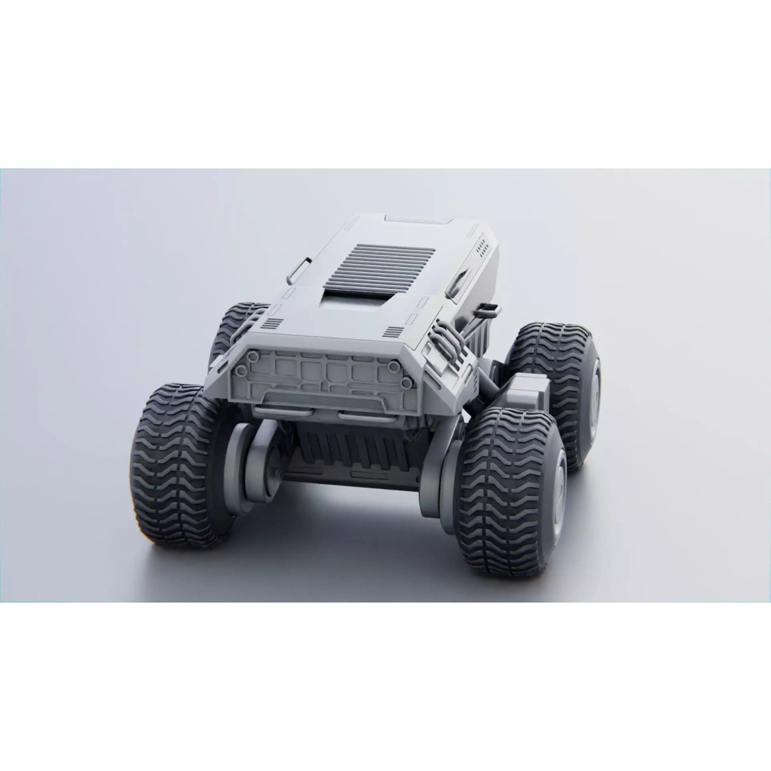 CYBER TRUCK X-500 3D Model – Rigged Sci-Fi Vehicle, Blender, FBX - View 11