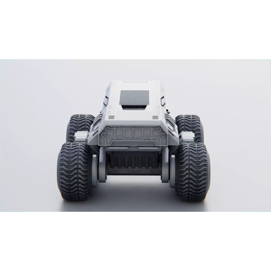 CYBER TRUCK X-500 3D Model – Rigged Sci-Fi Vehicle, Blender, FBX - View 12