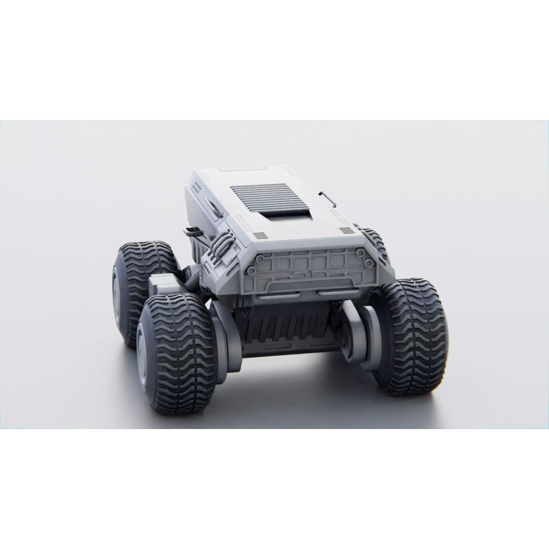 CYBER TRUCK X-500 3D Model – Rigged Sci-Fi Vehicle, Blender, FBX - View 13