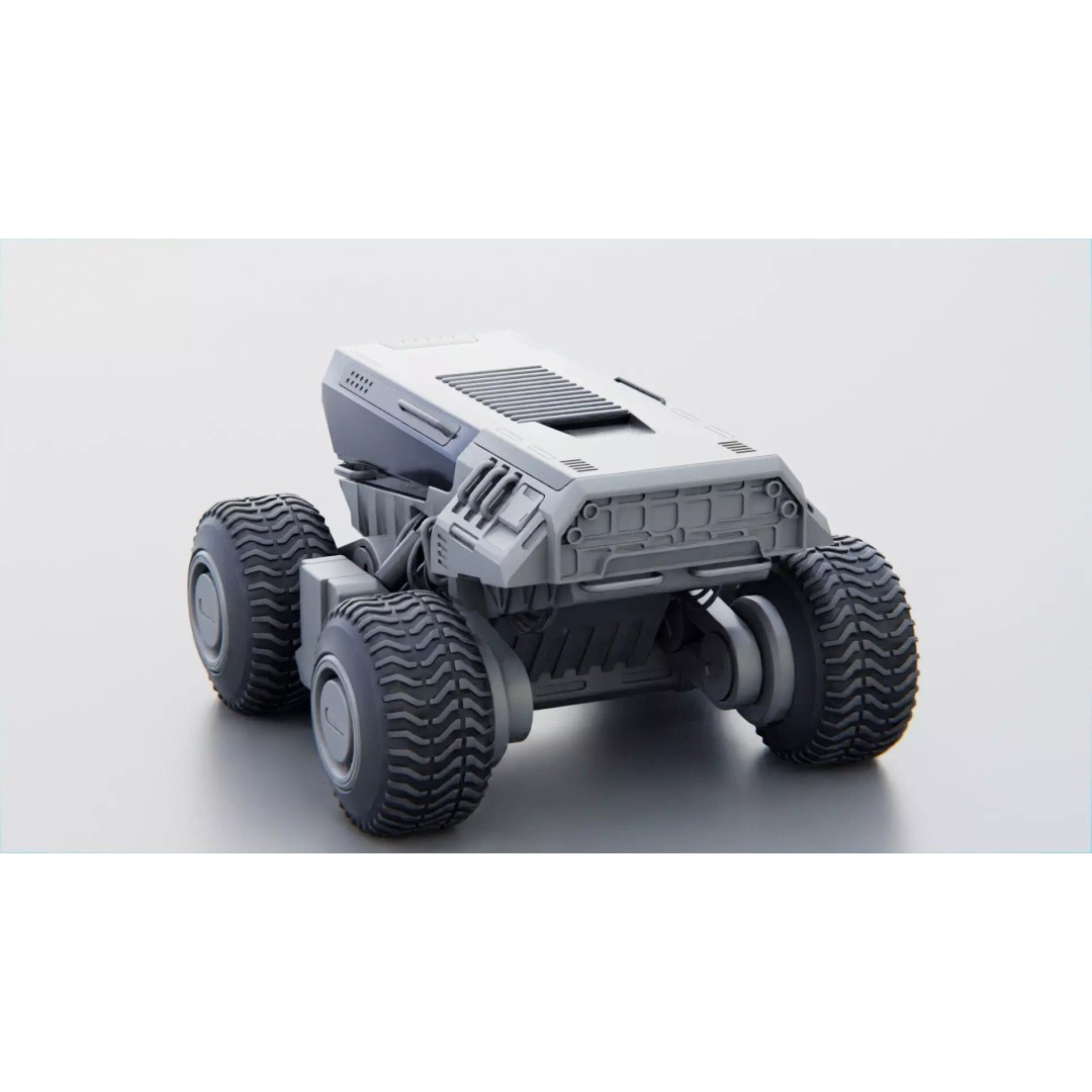 CYBER TRUCK X-500 3D Model – Rigged Sci-Fi Vehicle, Blender, FBX - View 14
