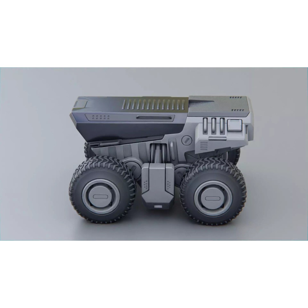 CYBER TRUCK X-500 3D Model – Rigged Sci-Fi Vehicle, Blender, FBX - View 18
