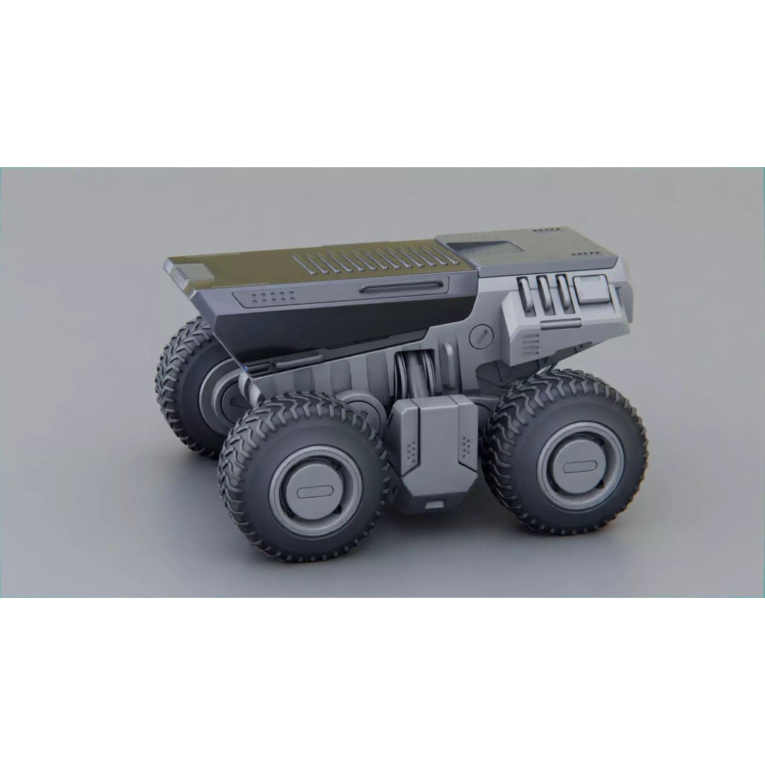 CYBER TRUCK X-500 3D Model – Rigged Sci-Fi Vehicle, Blender, FBX - View 19