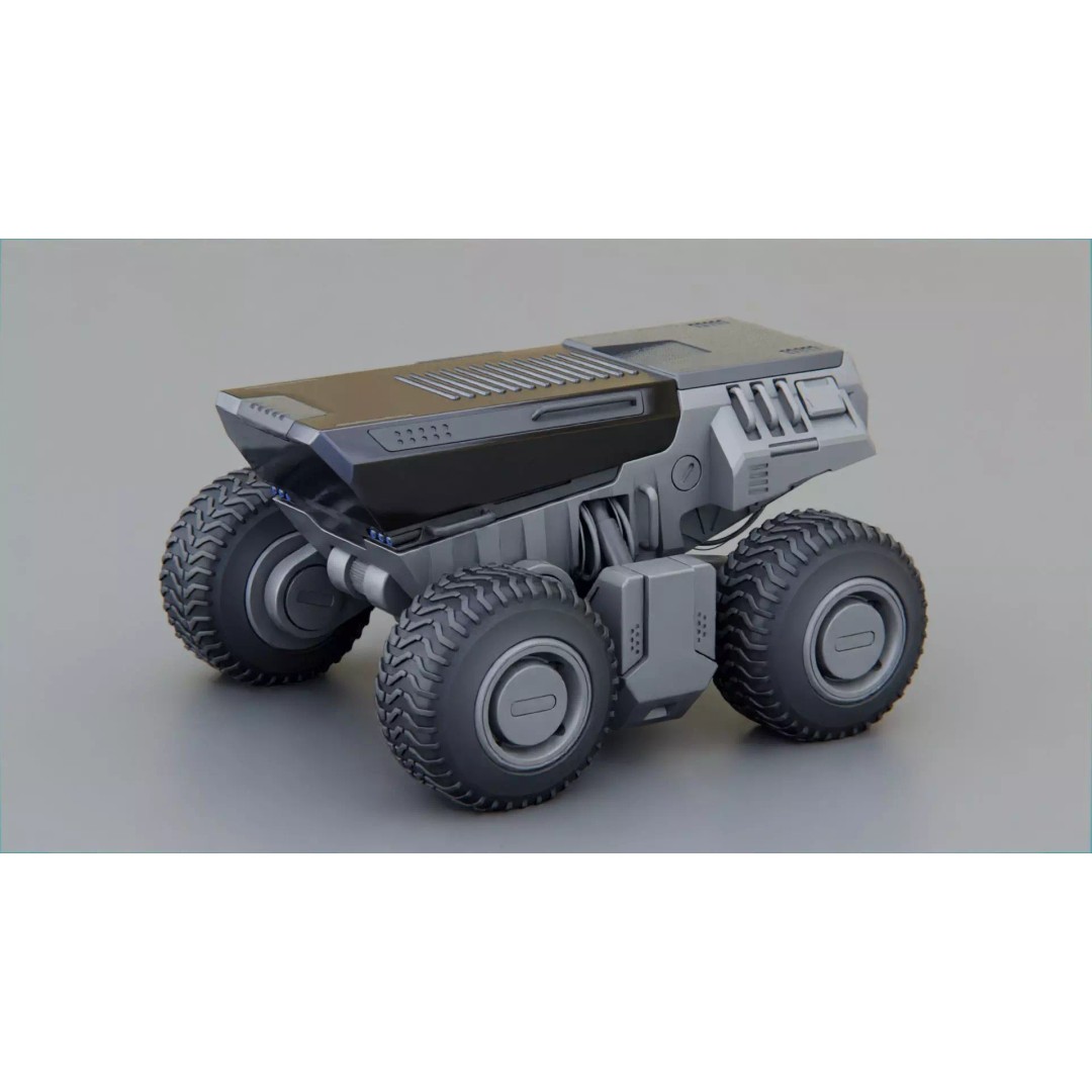 CYBER TRUCK X-500 3D Model – Rigged Sci-Fi Vehicle, Blender, FBX - View 20