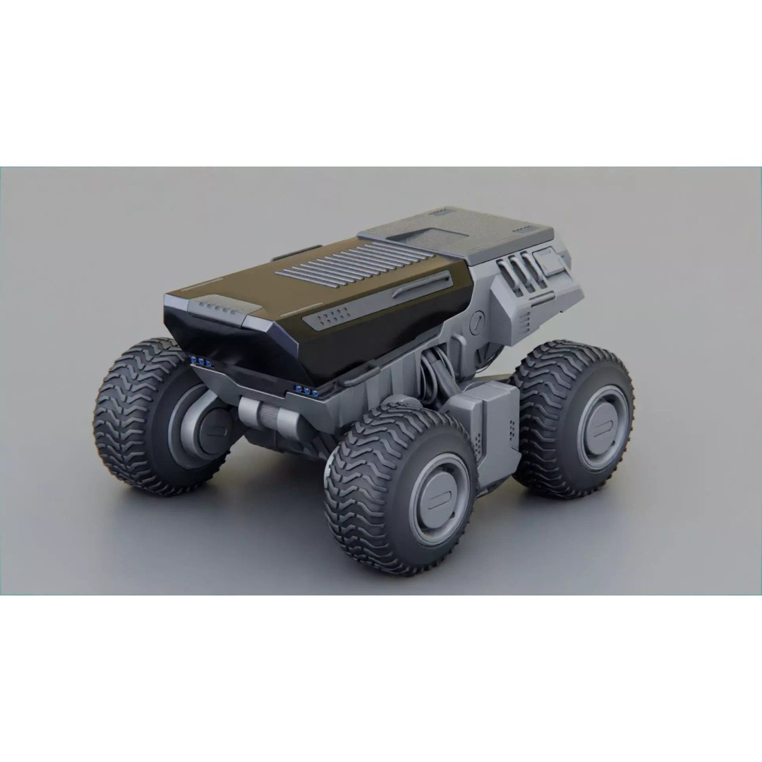 CYBER TRUCK X-500 3D Model – Rigged Sci-Fi Vehicle, Blender, FBX - View 21