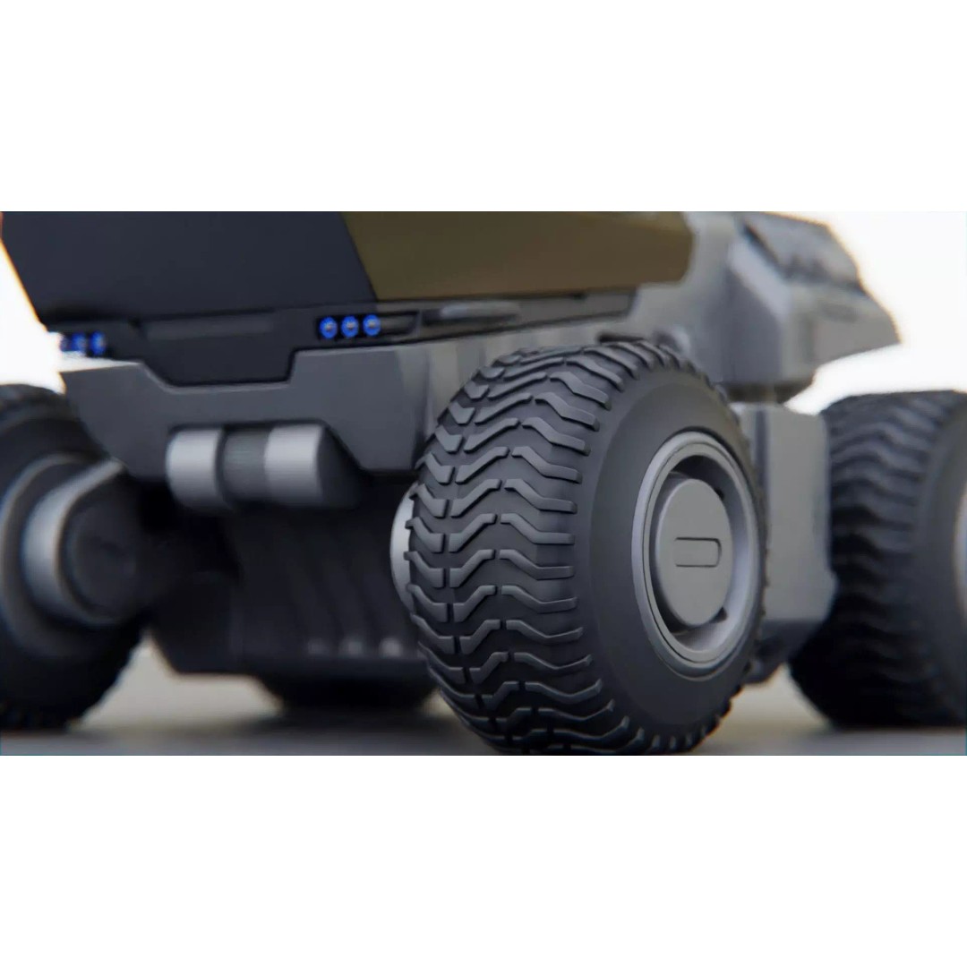 CYBER TRUCK X-500 3D Model – Rigged Sci-Fi Vehicle, Blender, FBX - View 24