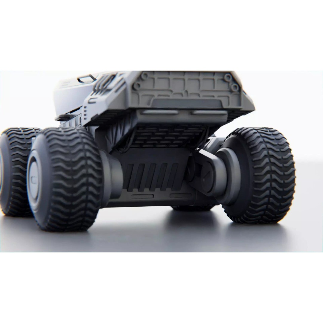 CYBER TRUCK X-500 3D Model – Rigged Sci-Fi Vehicle, Blender, FBX - View 28
