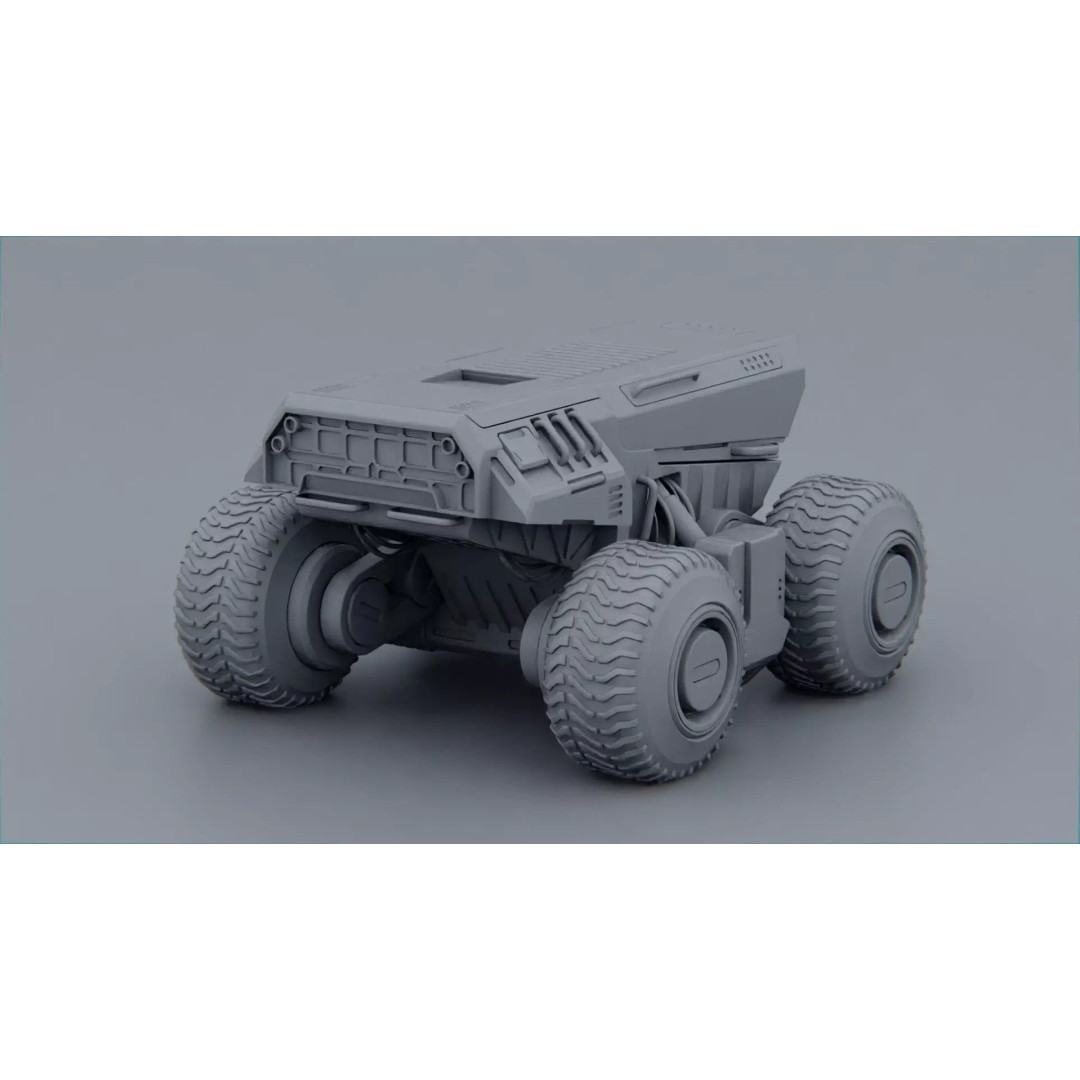CYBER TRUCK X-500 3D Model – Rigged Sci-Fi Vehicle, Blender, FBX - View 34