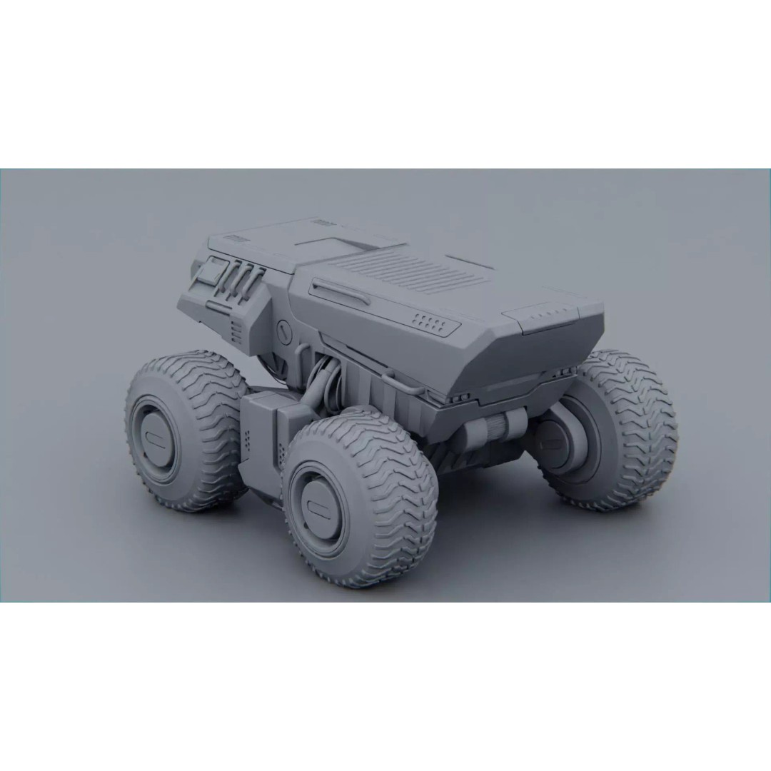 CYBER TRUCK X-500 3D Model – Rigged Sci-Fi Vehicle, Blender, FBX - View 35