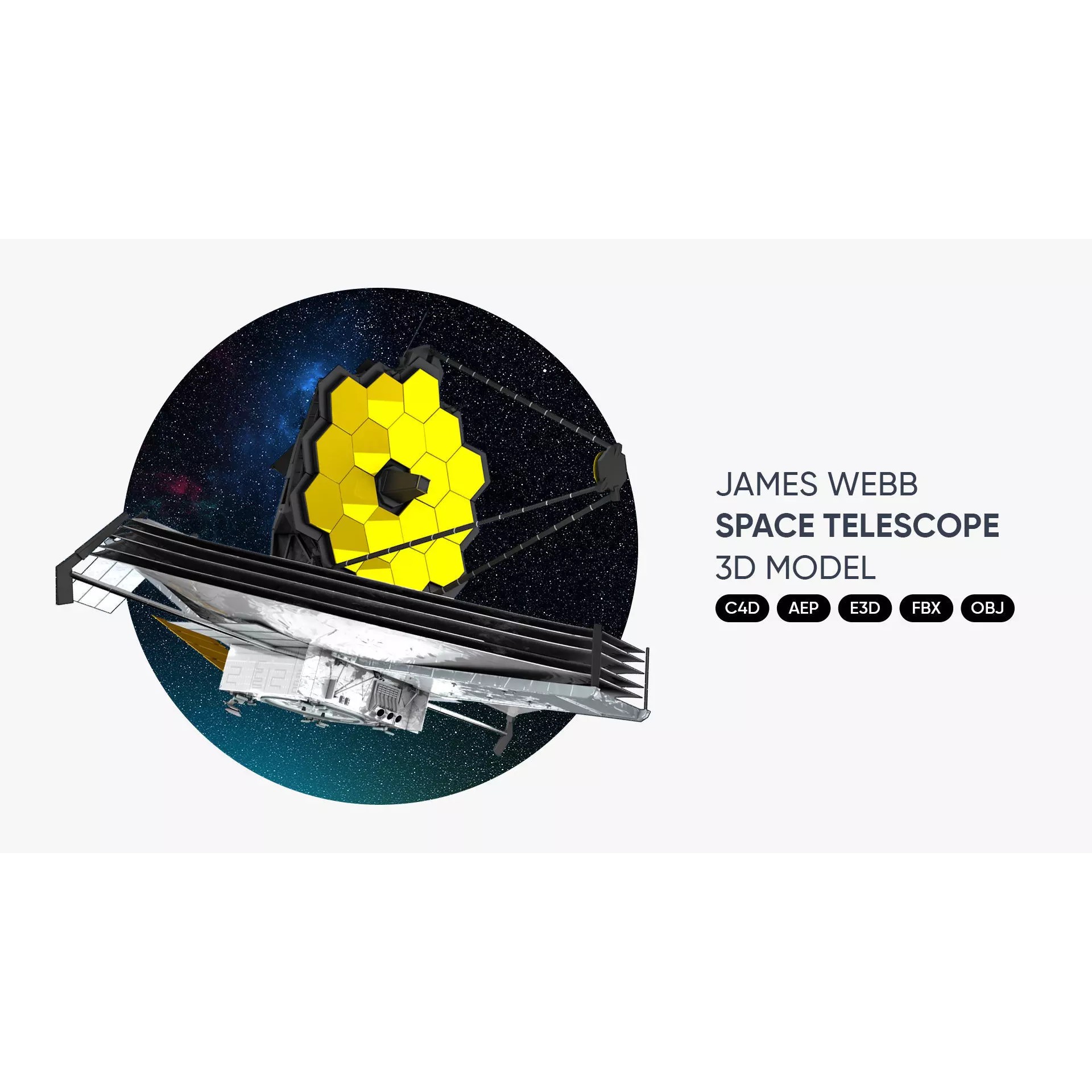 James Webb Space Telescope - Game-Ready 3D Model - View 2