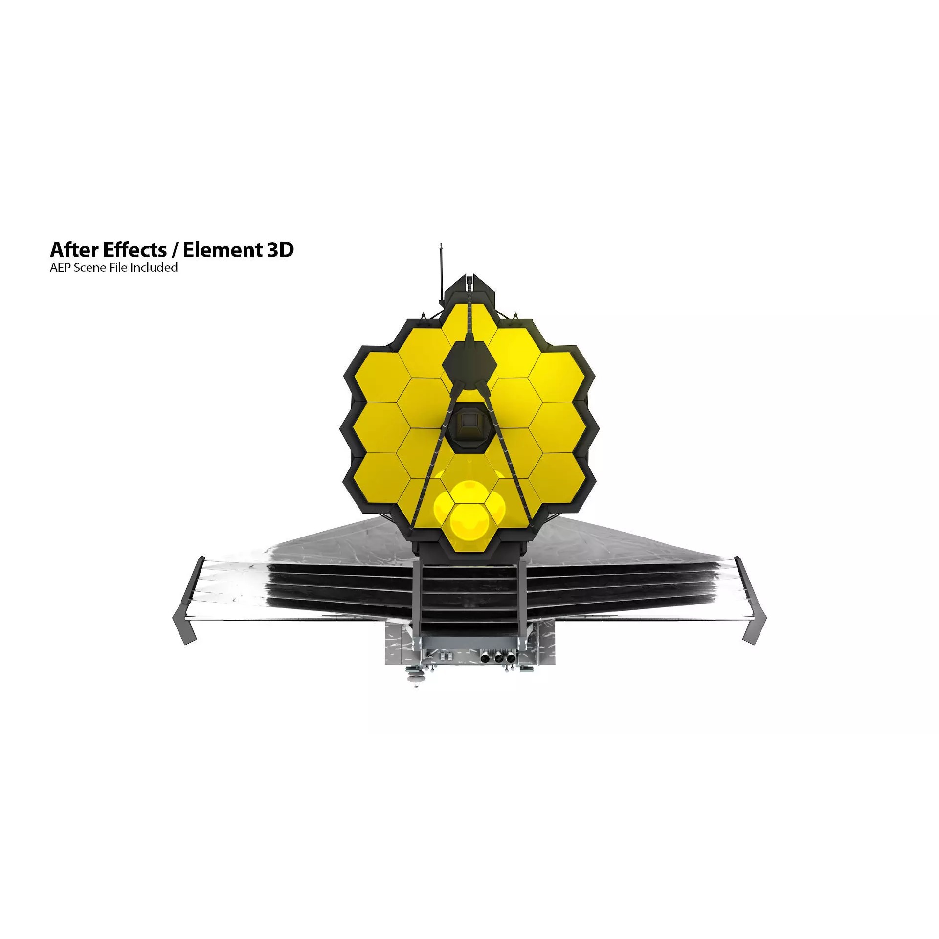 James Webb Space Telescope - Game-Ready 3D Model - View 3