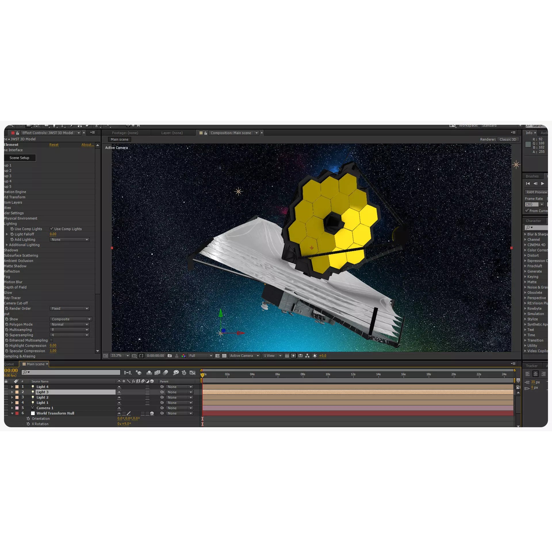 James Webb Space Telescope - Game-Ready 3D Model - View 7