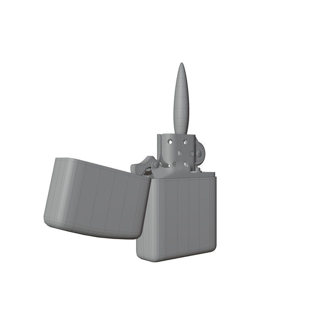 Zippo Lighter 3D Model – High Poly Realistic Asset, Blender, FBX, OBJ