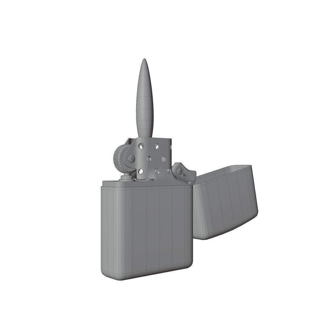 Zippo Lighter 3D Model – High Poly Realistic Asset, Blender, FBX, OBJ - View 11