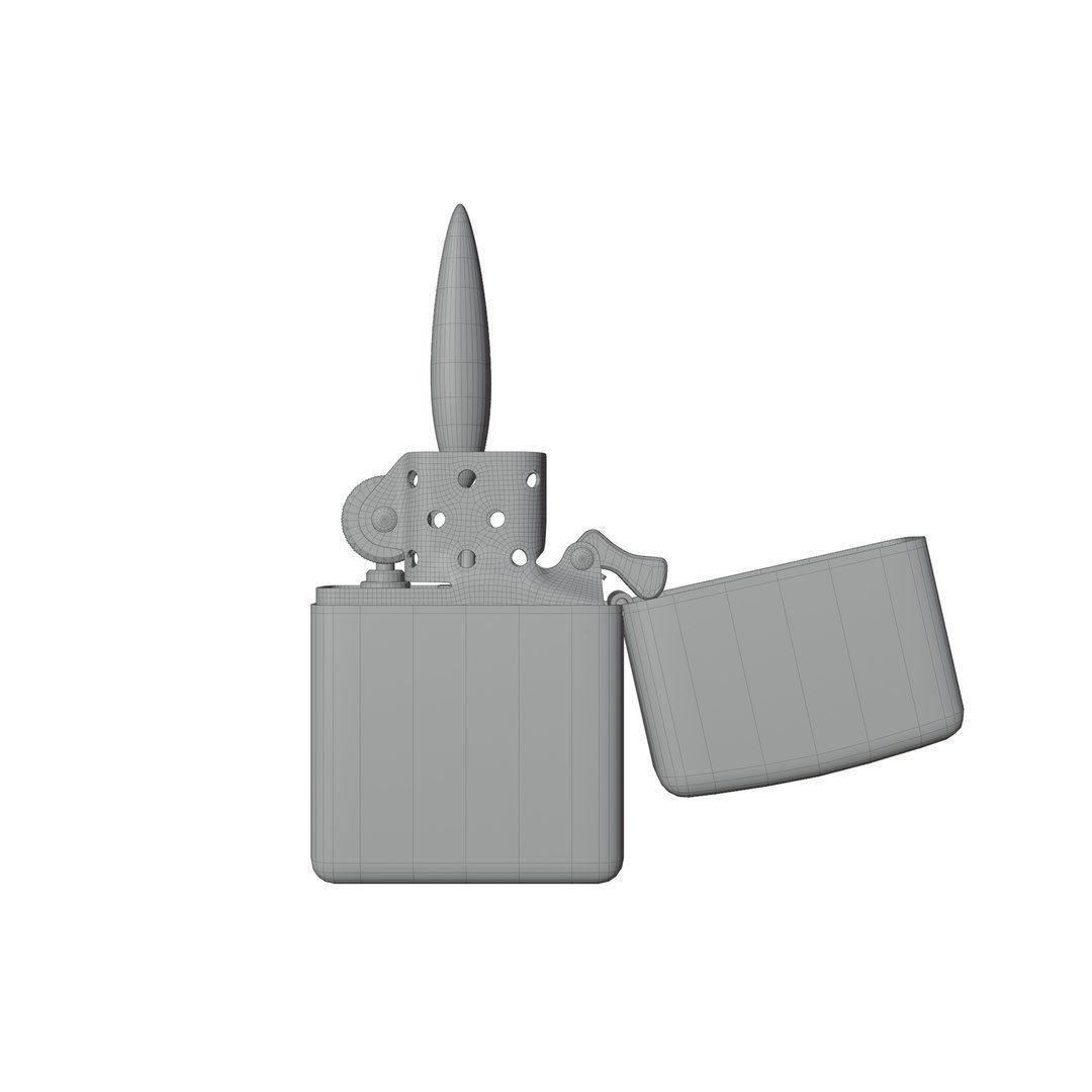 Zippo Lighter 3D Model – High Poly Realistic Asset, Blender, FBX, OBJ - View 12