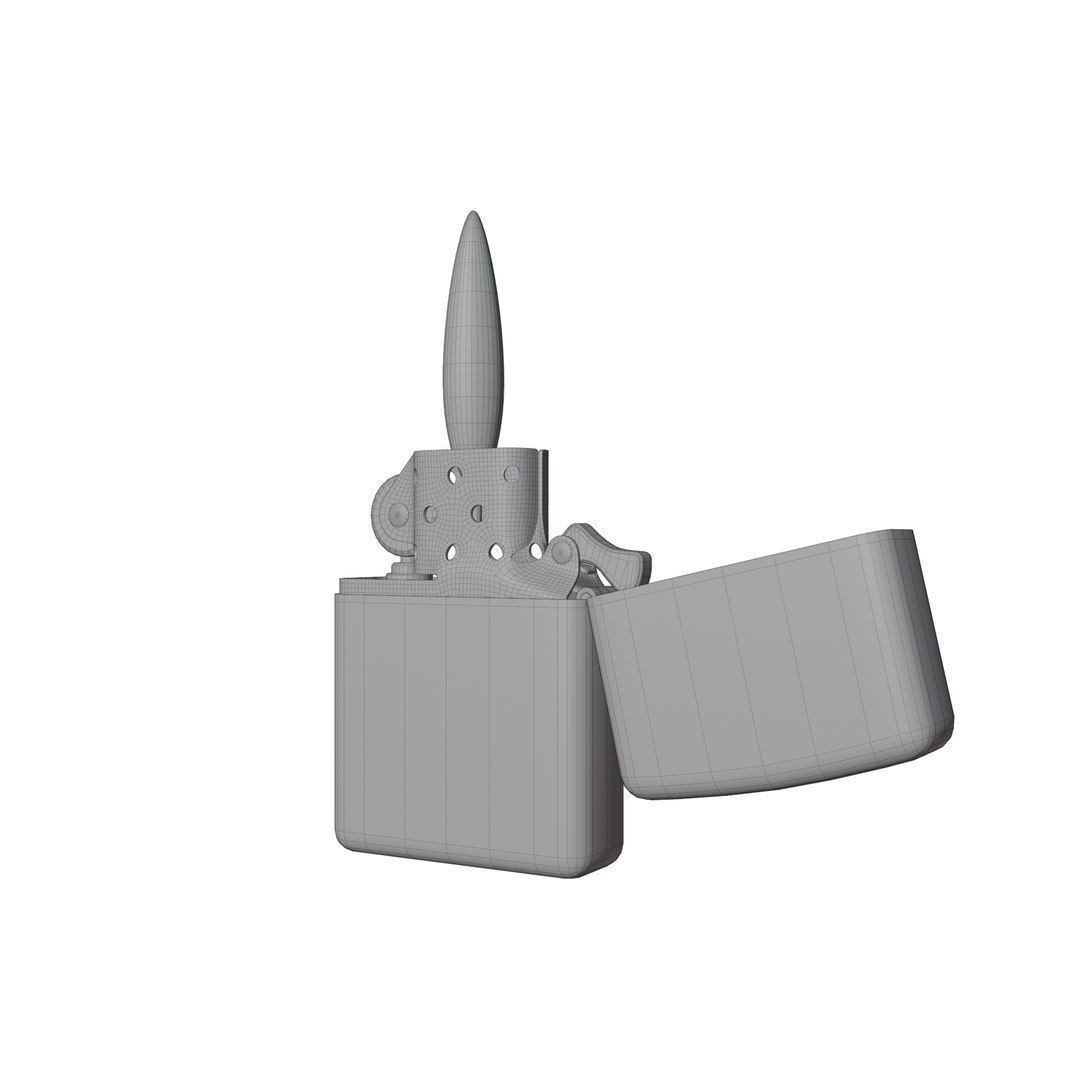 Zippo Lighter 3D Model – High Poly Realistic Asset, Blender, FBX, OBJ - View 13