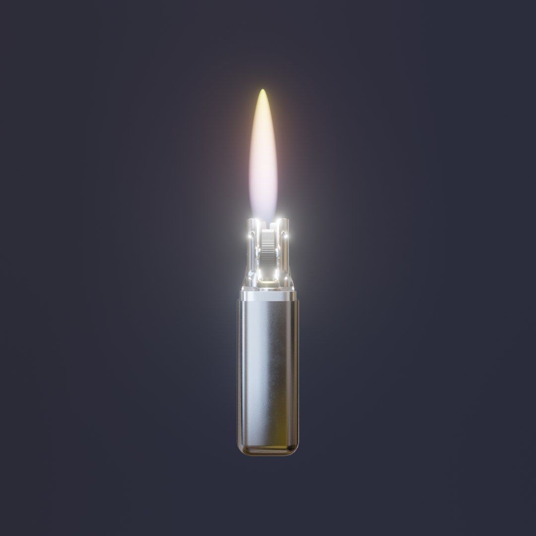 Zippo Lighter 3D Model – High Poly Realistic Asset, Blender, FBX, OBJ - View 3