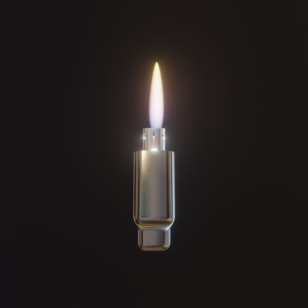 Zippo Lighter 3D Model – High Poly Realistic Asset, Blender, FBX, OBJ - View 7