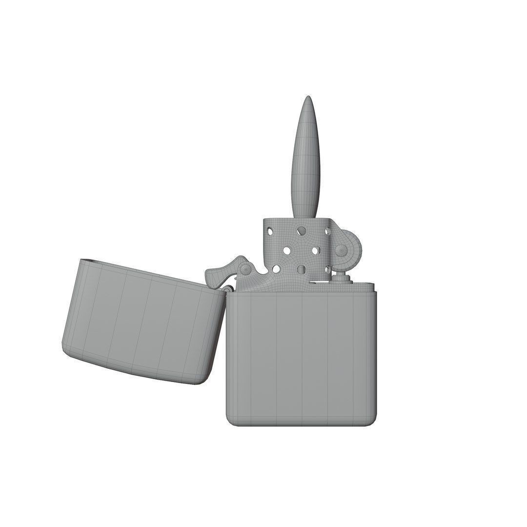 Zippo Lighter 3D Model – High Poly Realistic Asset, Blender, FBX, OBJ - View 8
