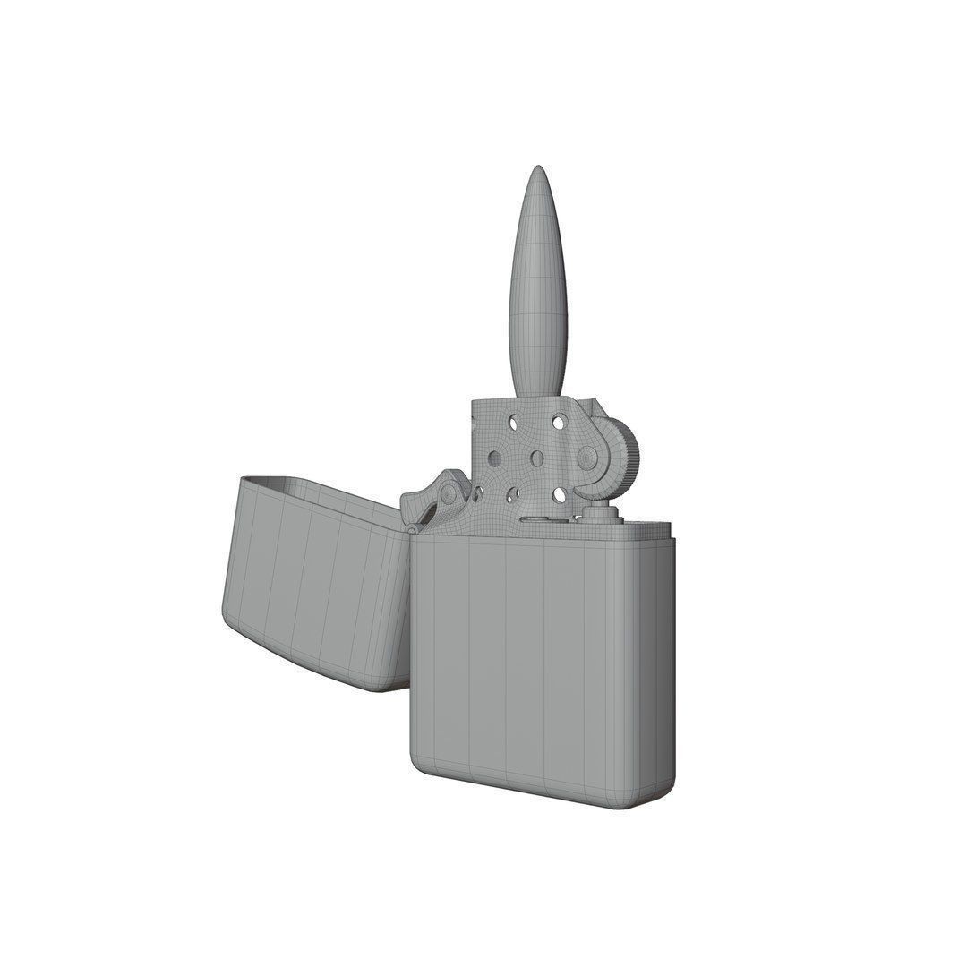 Zippo Lighter 3D Model – High Poly Realistic Asset, Blender, FBX, OBJ - View 9